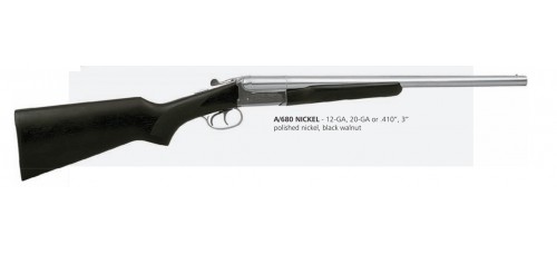 Boito A/680 DT EX Nickel Coach Gun .410 Gauge 20" Barrel Side by Side Shotgun